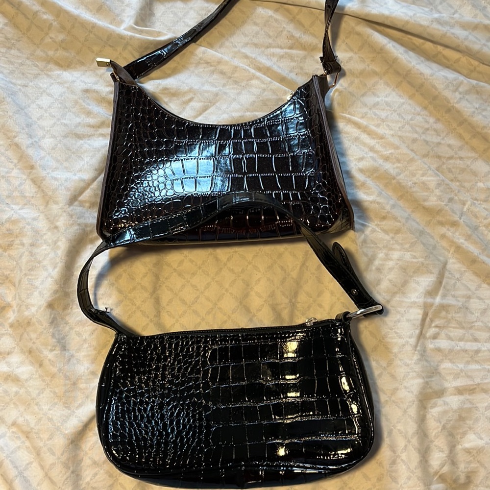 Black and brown shoulder bags